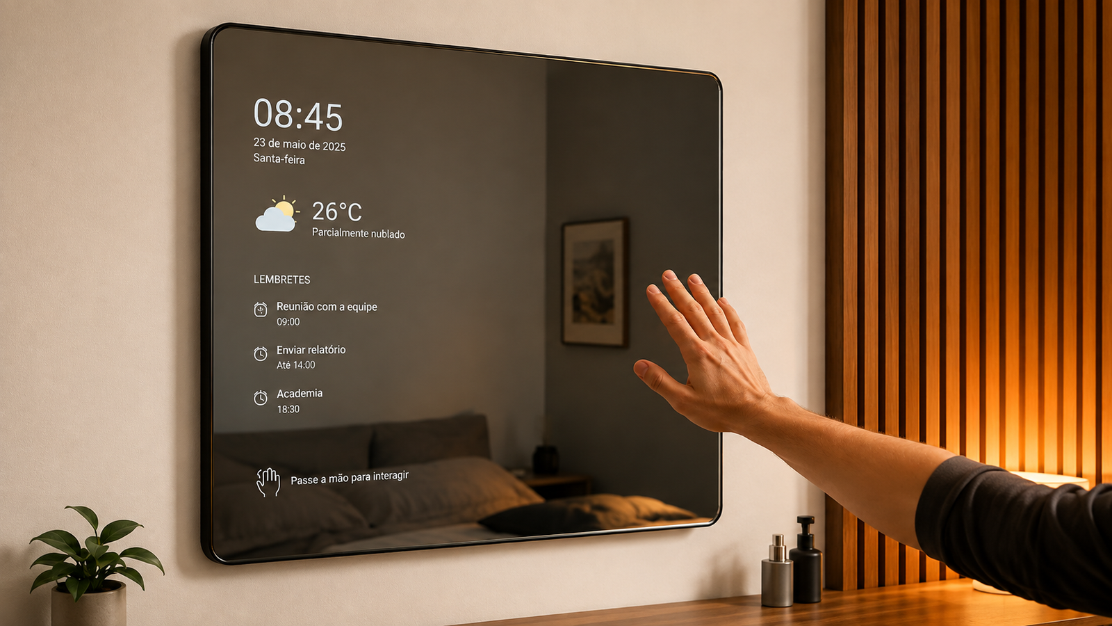 Imagem do projeto SmartMirror — Espelho Inteligente com Automação por Gestos